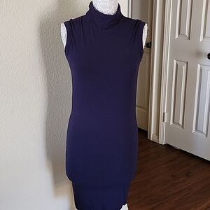 Travis Taddeo Bodycon Classic Chic Sexy Cindy Mock Turtleneck Dress Size Medium